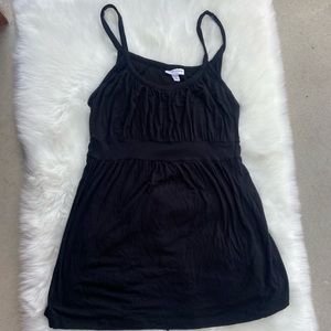 Liz Lange Maternity black tank top with back tie size XL